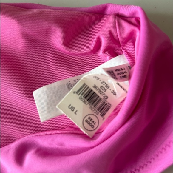 2/$30 Aerie Crossover Keyhole Halter Bikini Top Hot Pink Size Large NWT - Picture 3 of 5